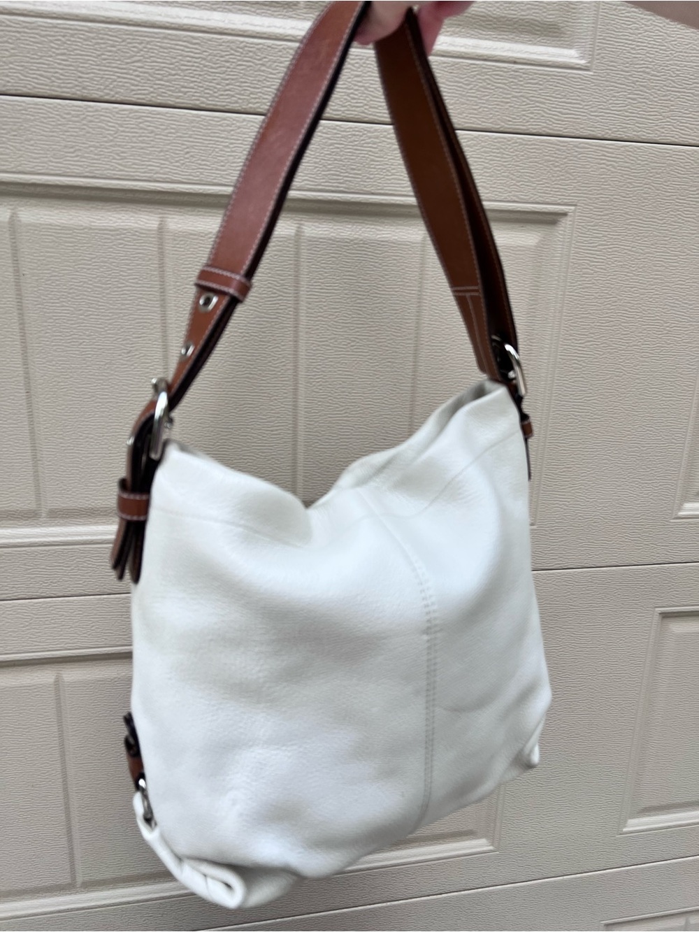 Vintage COACH SoHo White Pebbled Shoulder Bag - Picture 12 of 16